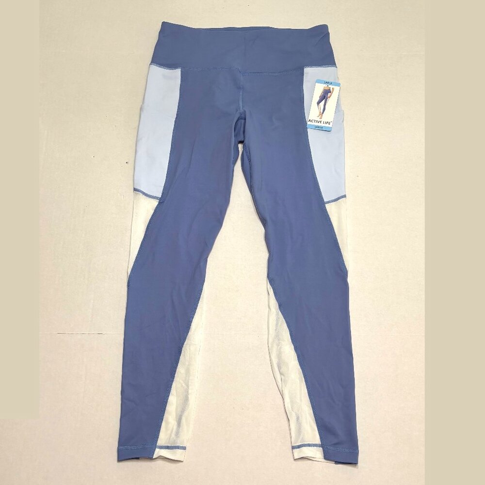 NWT Active Life Women's Blue/White Leggings